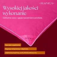 2X PODUSZKA PÓŁPUCHOWA 70x80 4KG RÓŻ ANTYALERGICZNA MIĘKKA 100% BAWEŁNA